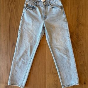 H&M HIGH RISE SLIM STRAIGHT ANKLE JEANS